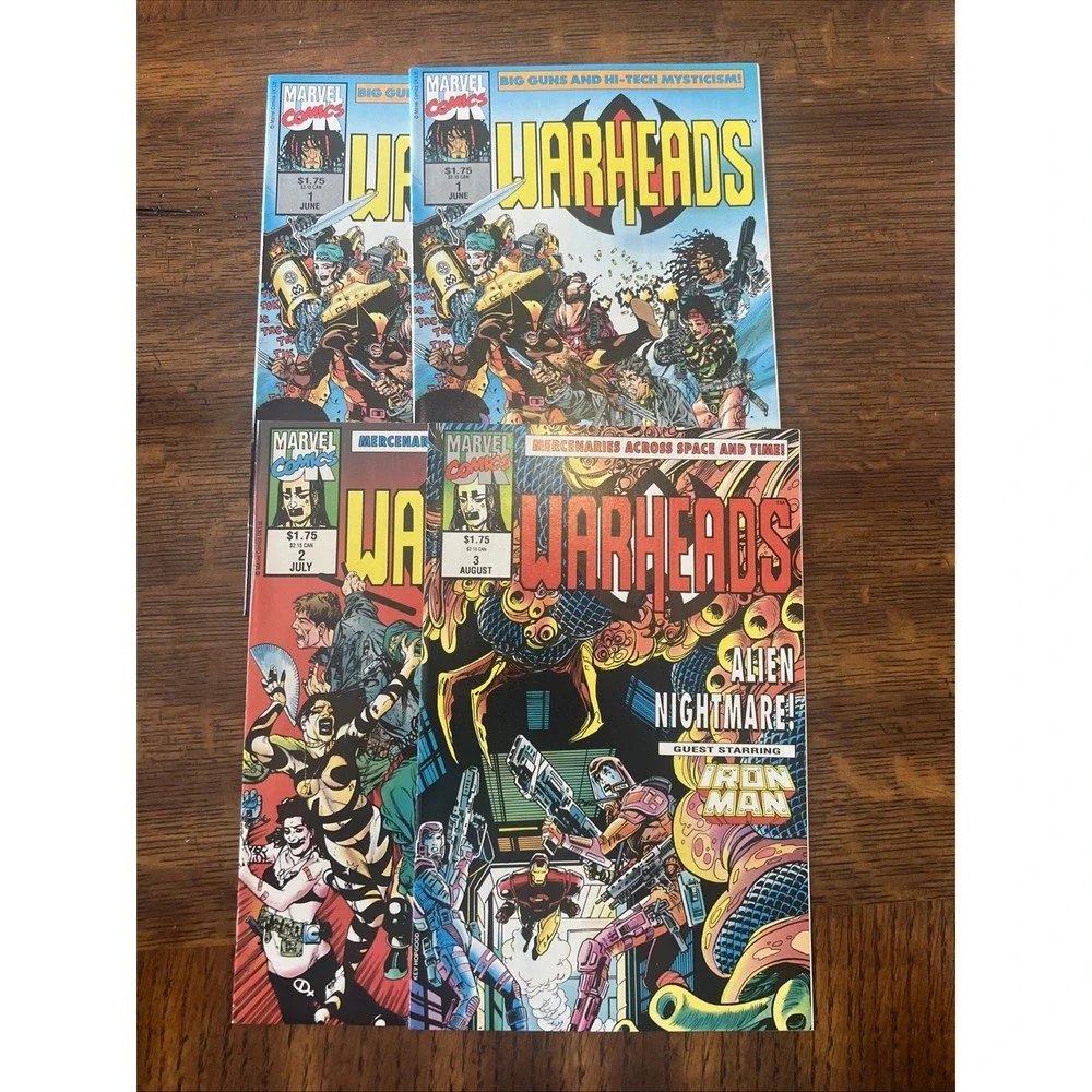 Warheads Comics #1 - #3 1992 Marvel UK) Bagged and boarded Lot